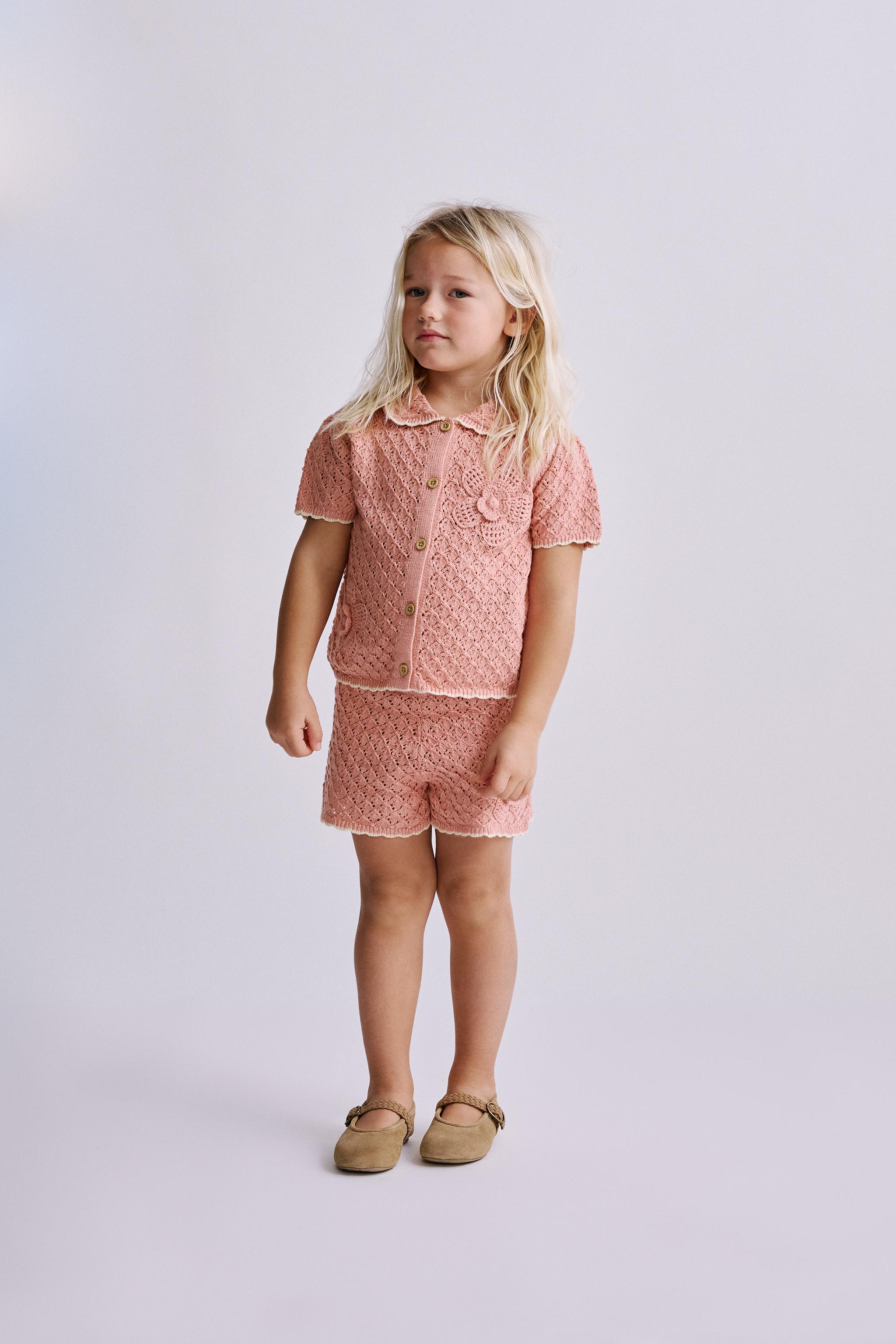 SHORT EN MAILLE À FLEURS